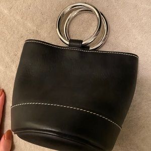 Simon Miller mini bonsai bag in black with silver